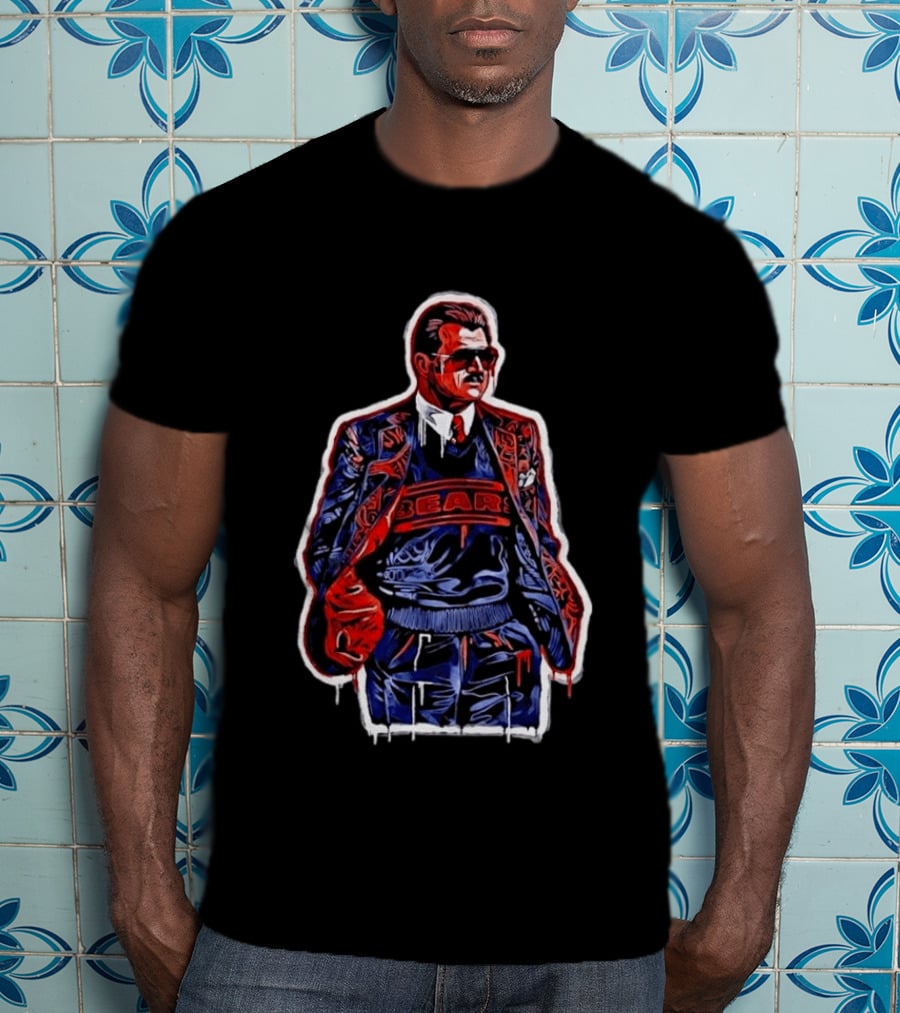 Mike Ditka Chicago Bears Football Graffiti T-Shirt