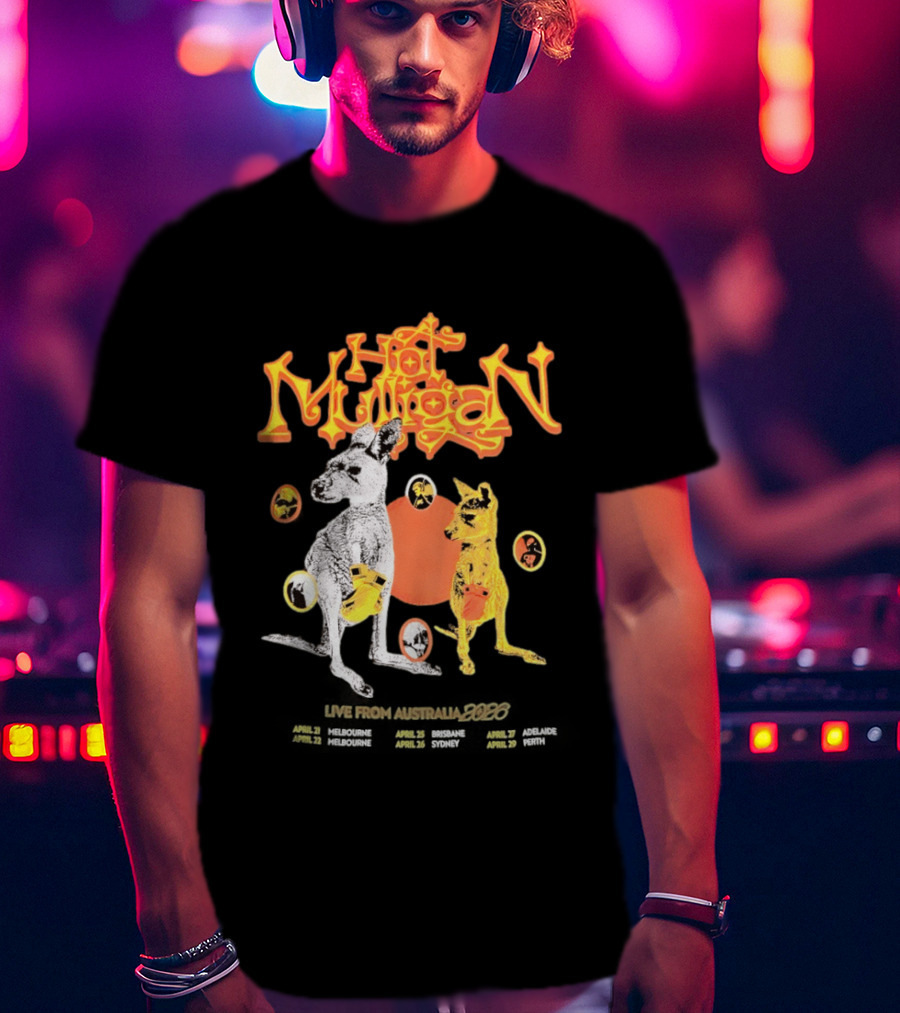 Hot Mulligan Australia Tour 2026 Kangaroo T-Shirt