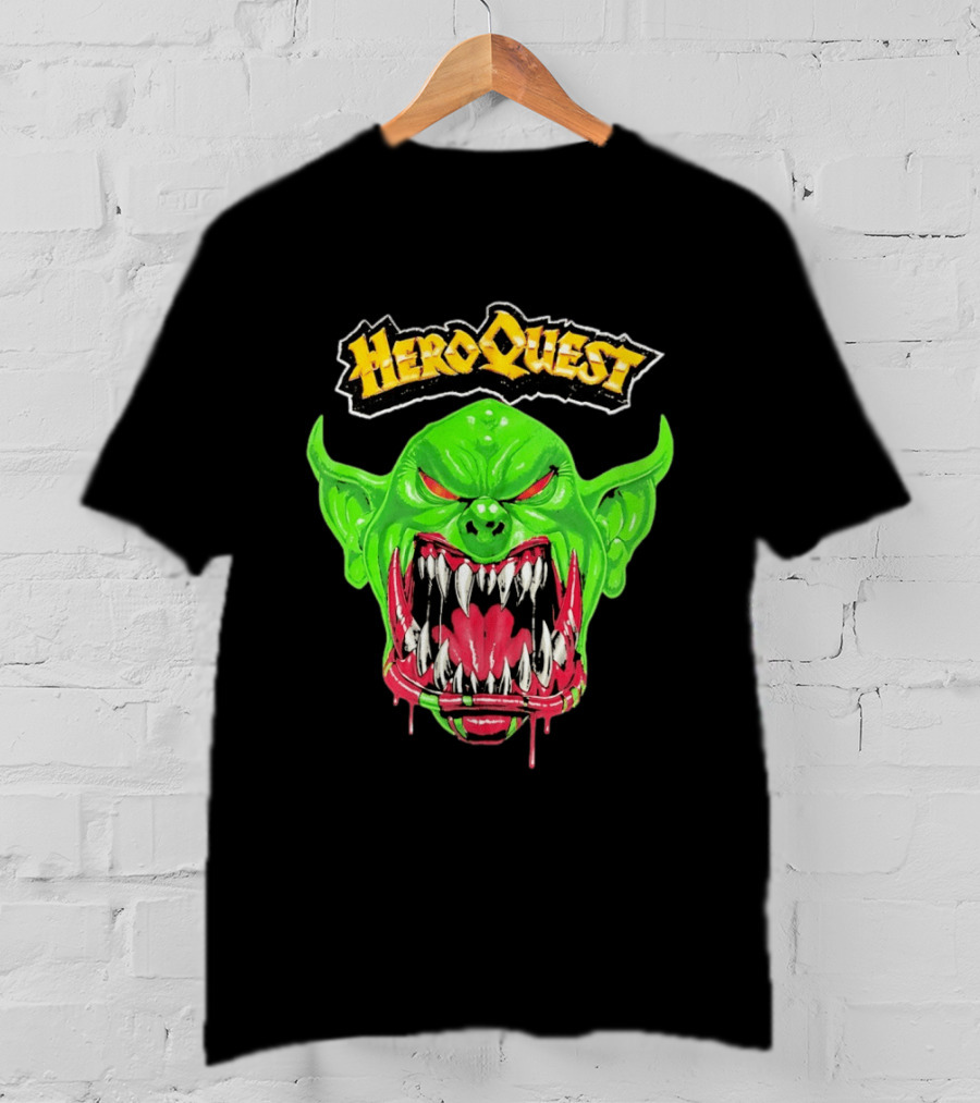 HeroQuest Orc Monster Face Graphic Iconic Fantasy Game T-Shirt