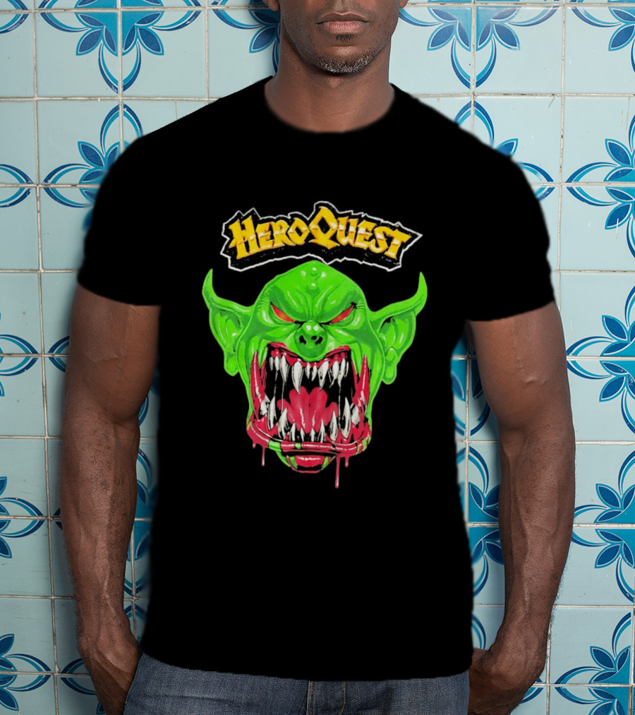 HeroQuest Orc Monster Face Graphic Iconic Fantasy Game T-Shirt