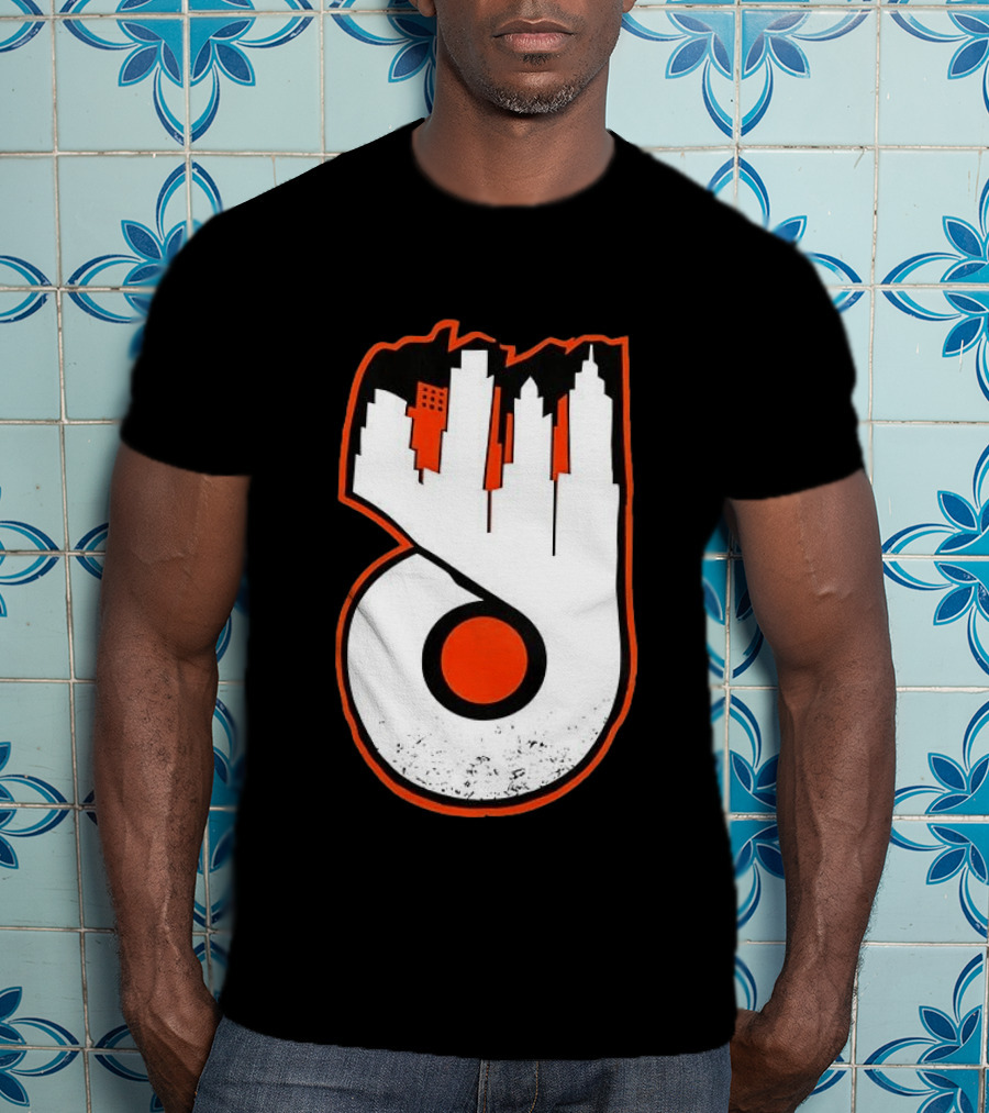 Philadelphia Flyers Skyline Emblem With Cityscape T-Shirt