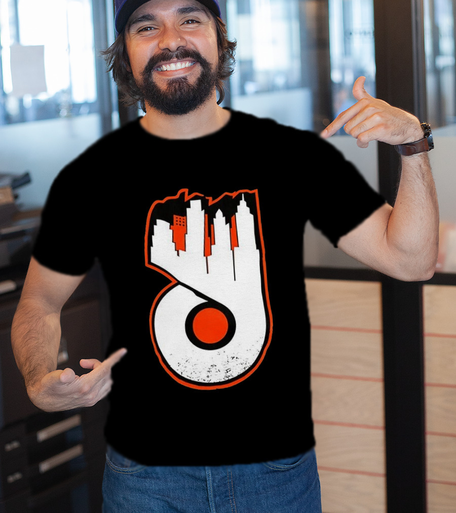 Philadelphia Flyers Skyline Emblem With Cityscape T-Shirt