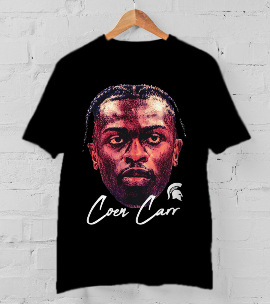 Coen Carr Michigan State Spartans Basketball Big Head T-Shirt