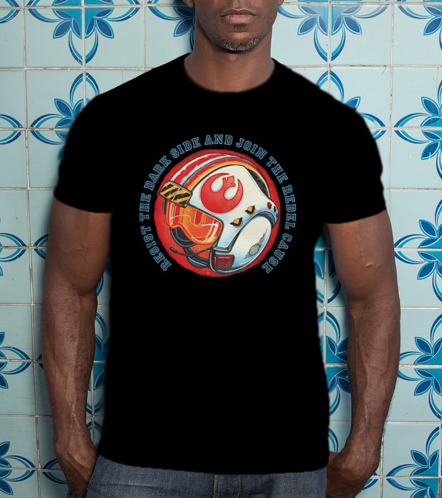 Resist The Dark Side And Join The Rebel Cause Starfighter Helmet T-Shirt