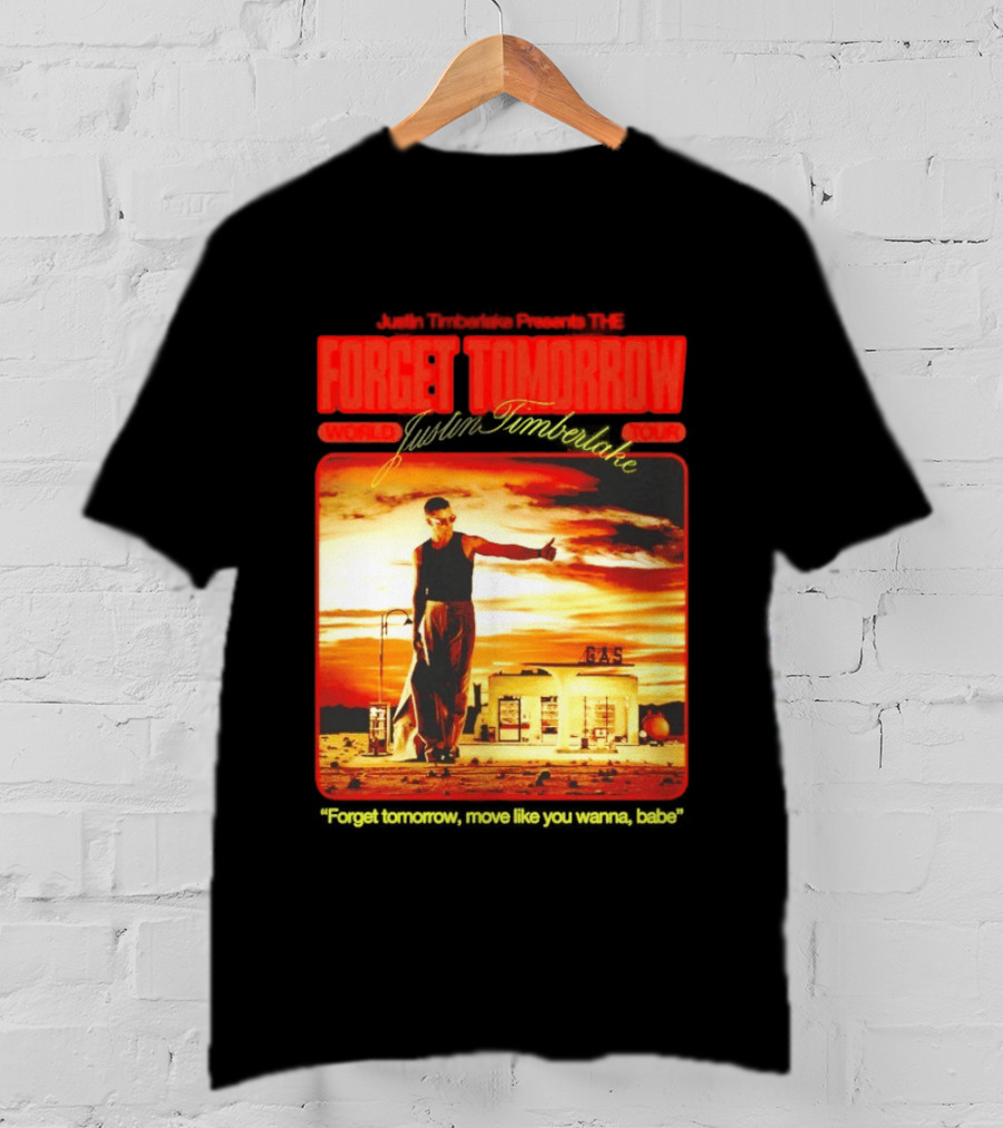 Forget Tomorrow World Tour Justin Timberlake Gas Station Scene T-Shirt