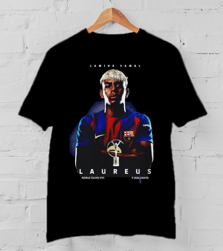 FC Barcelona Lamine Yamal Laureus World Young Sportsman 2026 Award T-Shirt