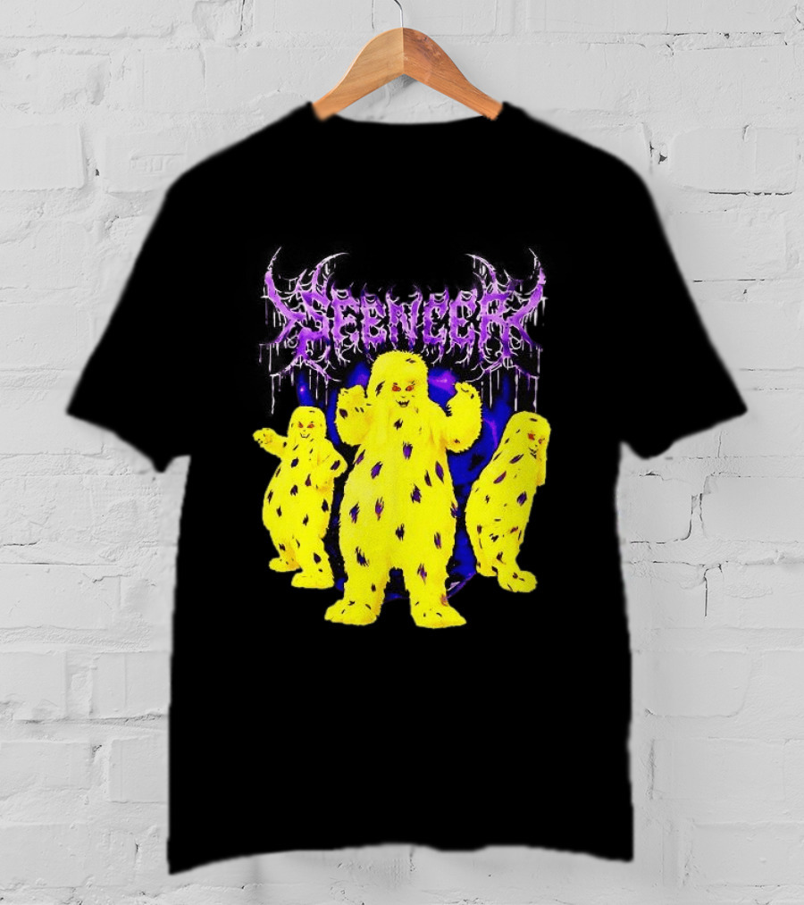 Spencer Death Metal Yeti Trio Purple Smoke Dripping T-Shirt