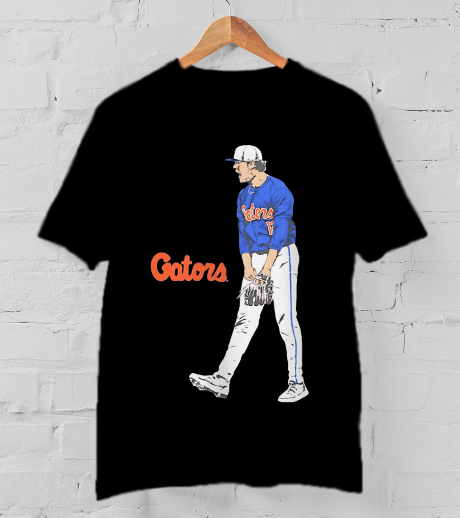 Liam Peterson Florida Gators Baseball Intense Scream Moment T-Shirt
