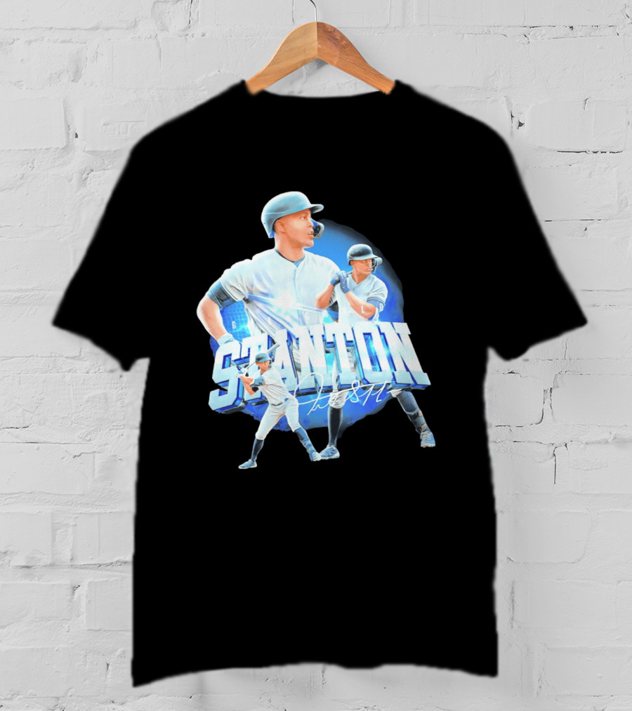 Giancarlo Stanton New York Yankees Baseball Collage T-Shirt