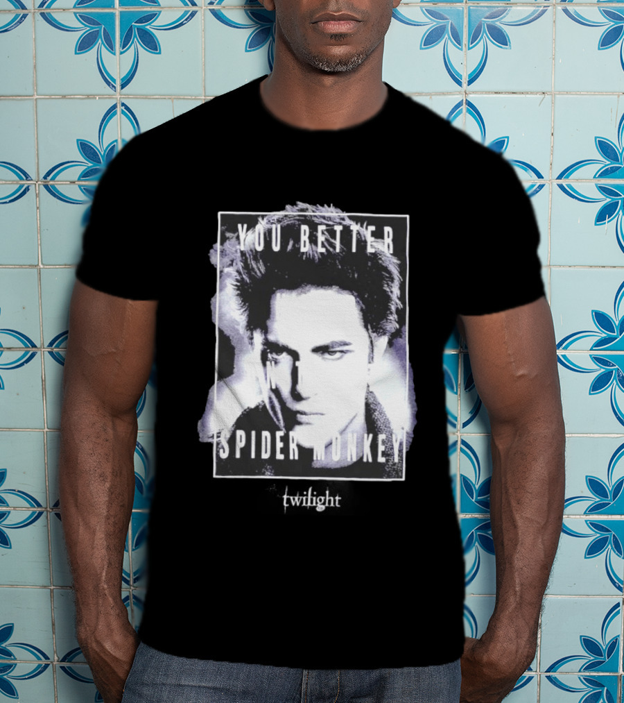 The Twilight Saga You Better Hold On Tight Spider Monkey Edward T-Shirt