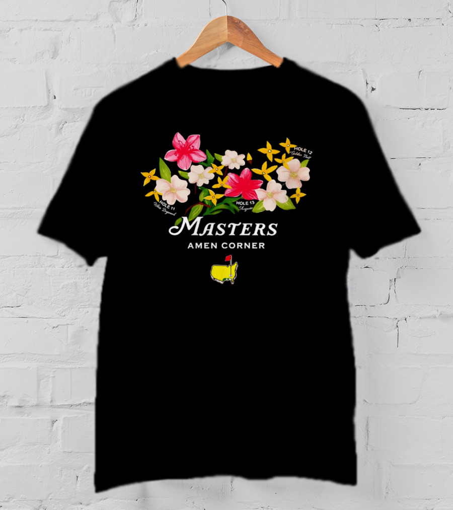 Masters Amen Corner Augusta National Golf Club Hole 11 12 13 Flowers T-Shirt
