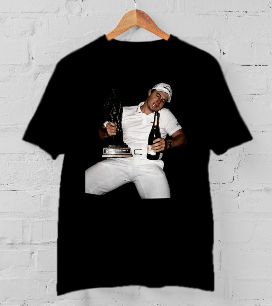 Matt Fitzpatrick Sleeping With Trophy And Wine T-Shirt