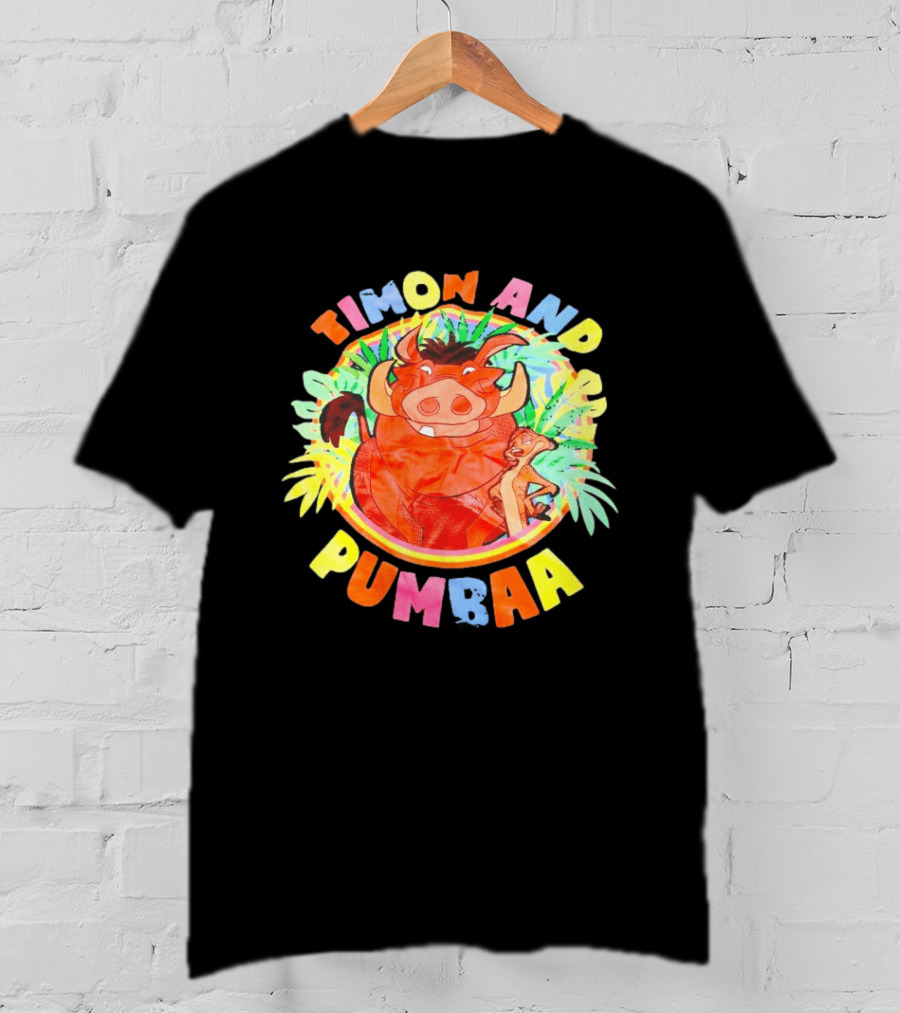 Timon And Pumbaa Colorful Jungle Adventure T-Shirt