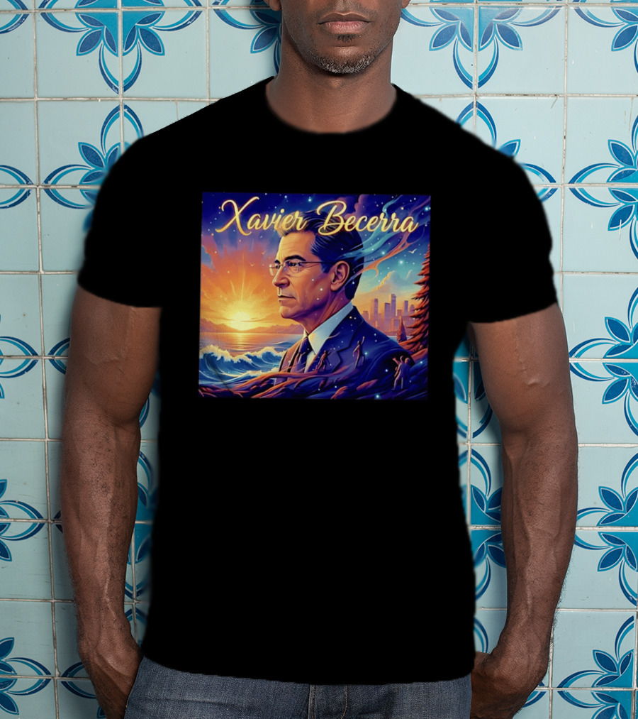 Xavier Becerra California Sunset Ocean Landscape T-Shirt