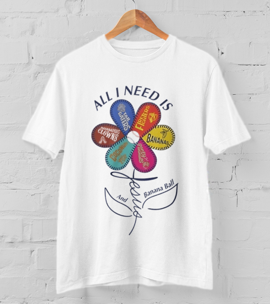 All I Need Is Football Fighters Bananas Banana Ball Flower T-Shirt