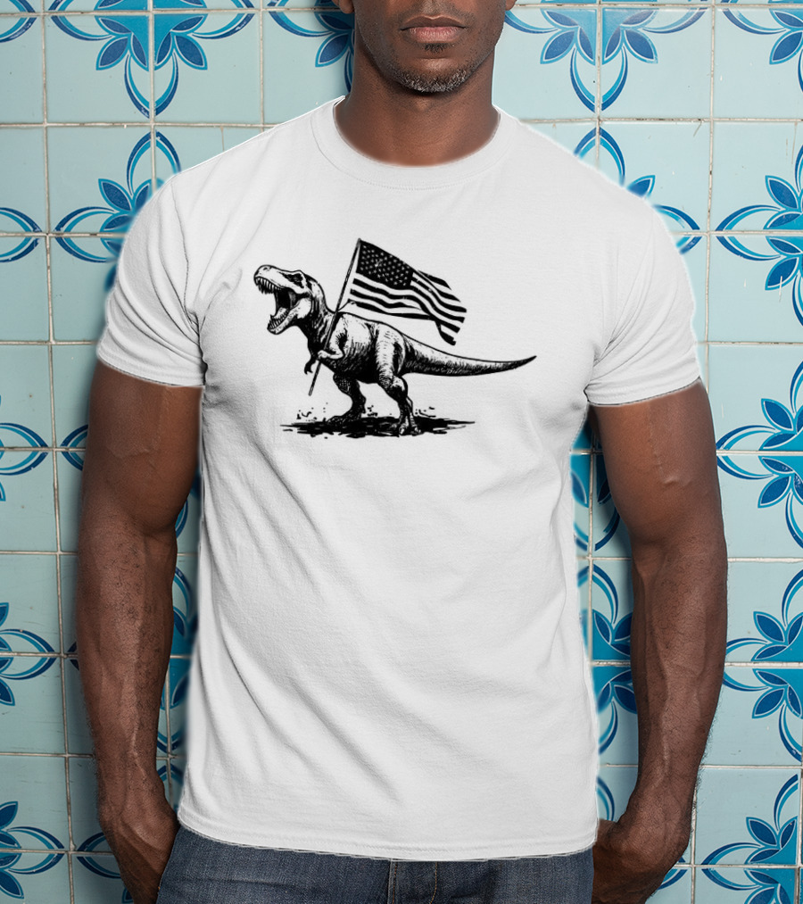 American Rex Holding USA Flag T-Shirt