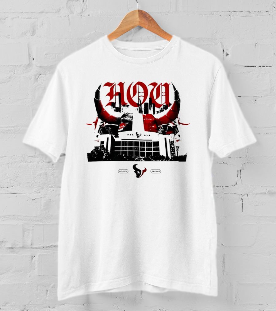 Houston Texans H Town 25 Seasons NFL Football Horns Stadium T-Shirt
