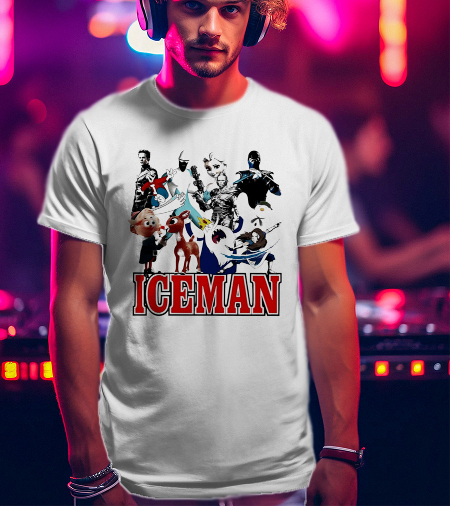 Iceman Elsa Sub Zero Mr. Freeze Cartoon Characters T-Shirt