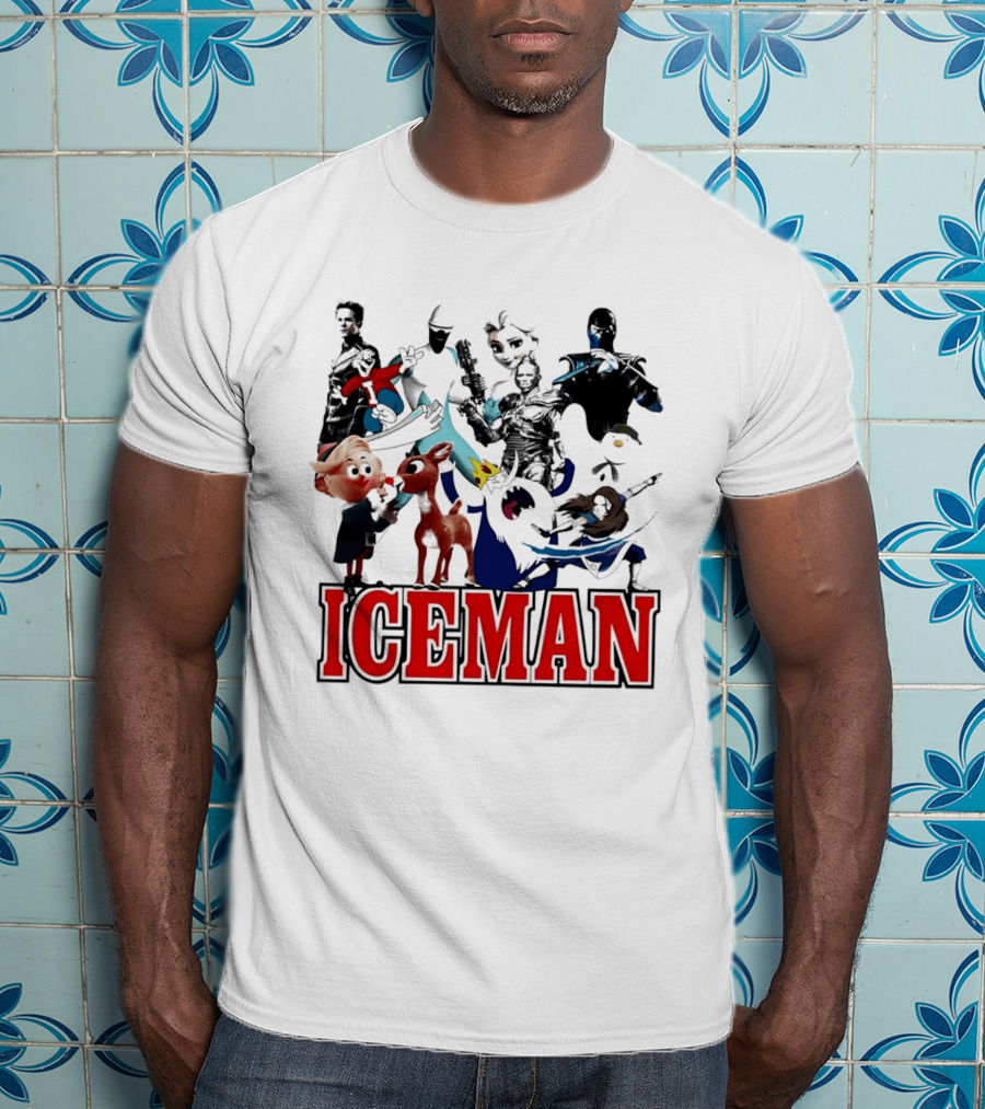 Iceman Elsa Sub Zero Mr. Freeze Cartoon Characters T-Shirt