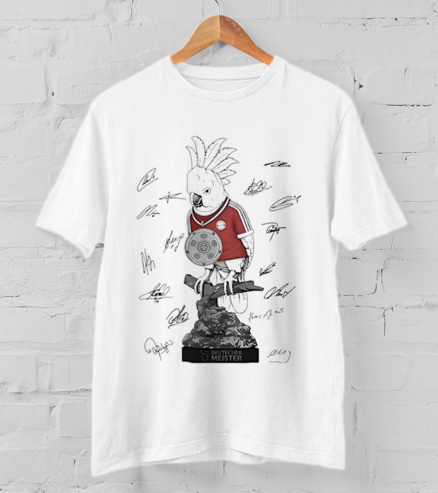 Kafer Parrot Bayern Munich Fc Bundesliga 35 Deutscher Meister Signatures T-Shirt