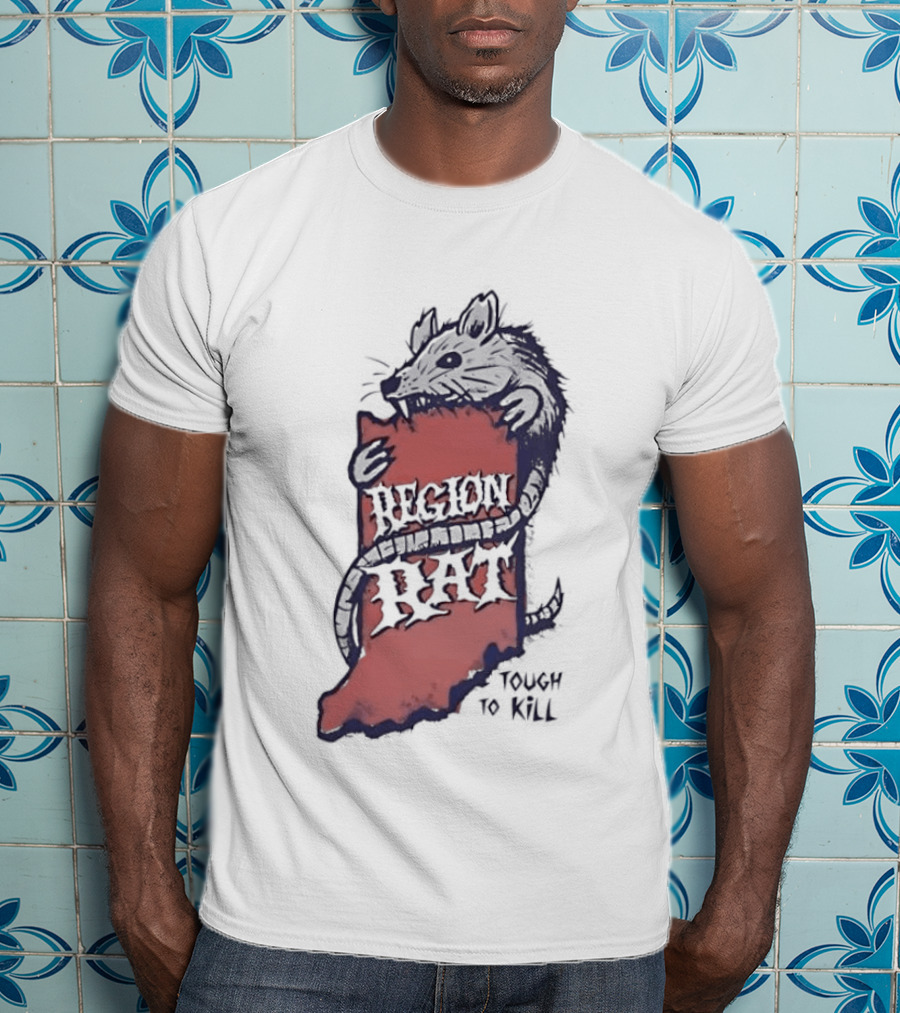 Region Rat Indiana State Map Tough To Kill T-Shirt