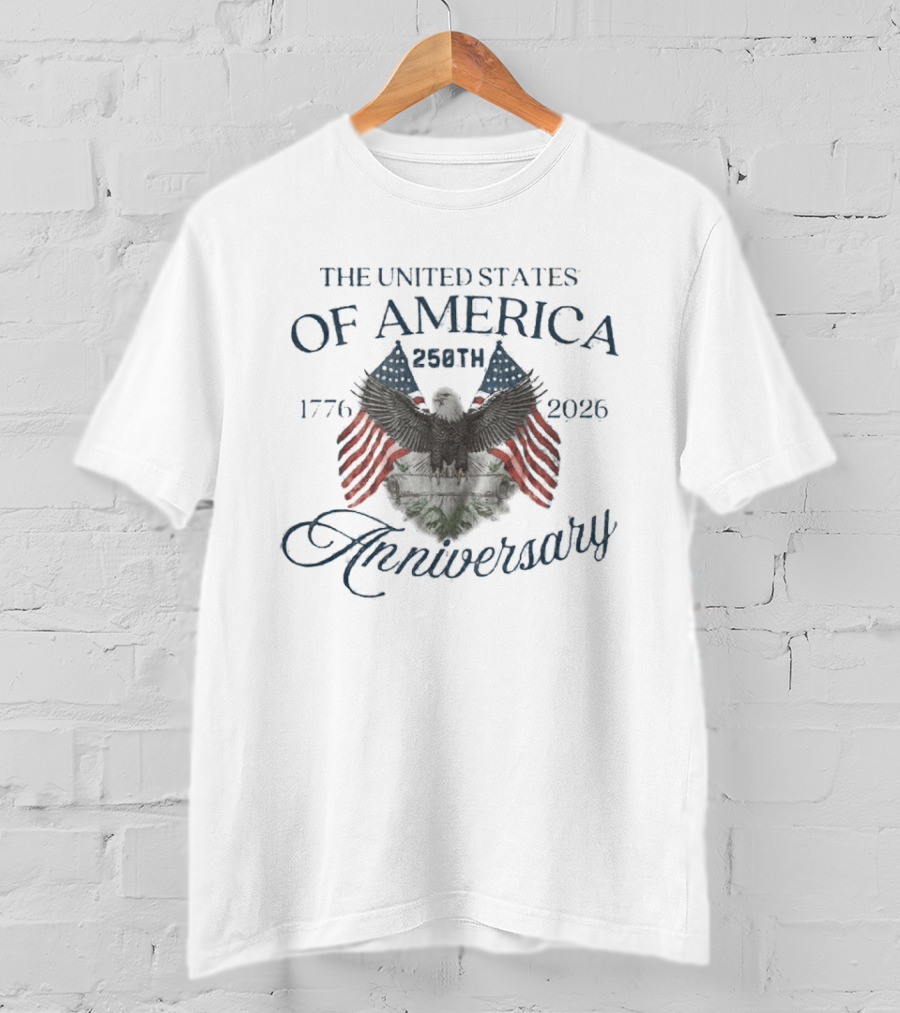 The United States Of America 250th Anniversary 1776 2026 With Eagle And Mount Rushmore T-Shirt