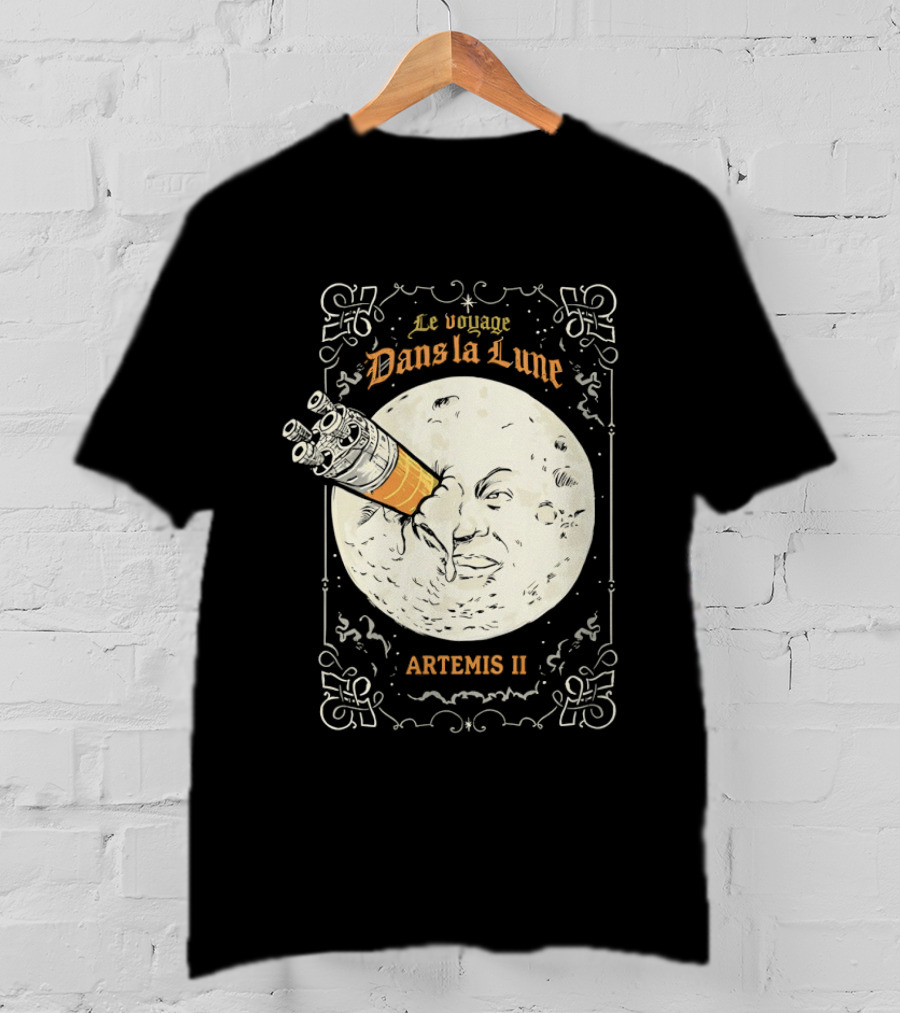 Le Voyage Dans La Lune Artemis II Moon Exploration T-Shirt
