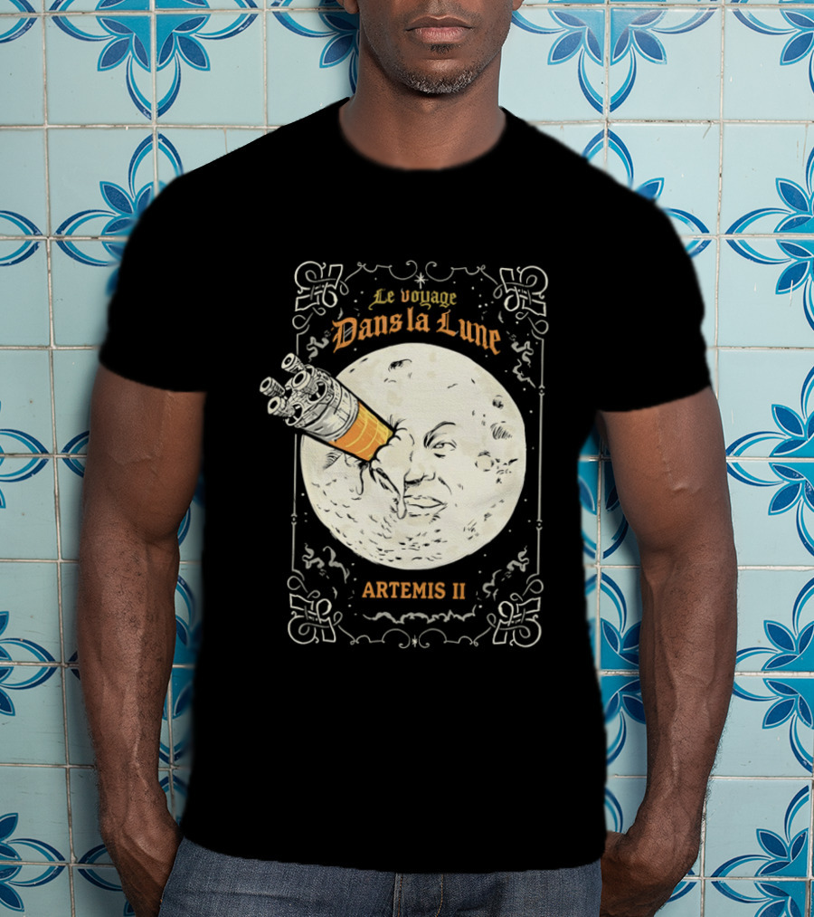 Le Voyage Dans La Lune Artemis II Moon Exploration T-Shirt