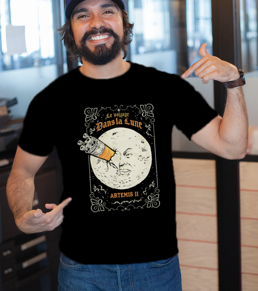 Le Voyage Dans La Lune Artemis II Moon Exploration T-Shirt