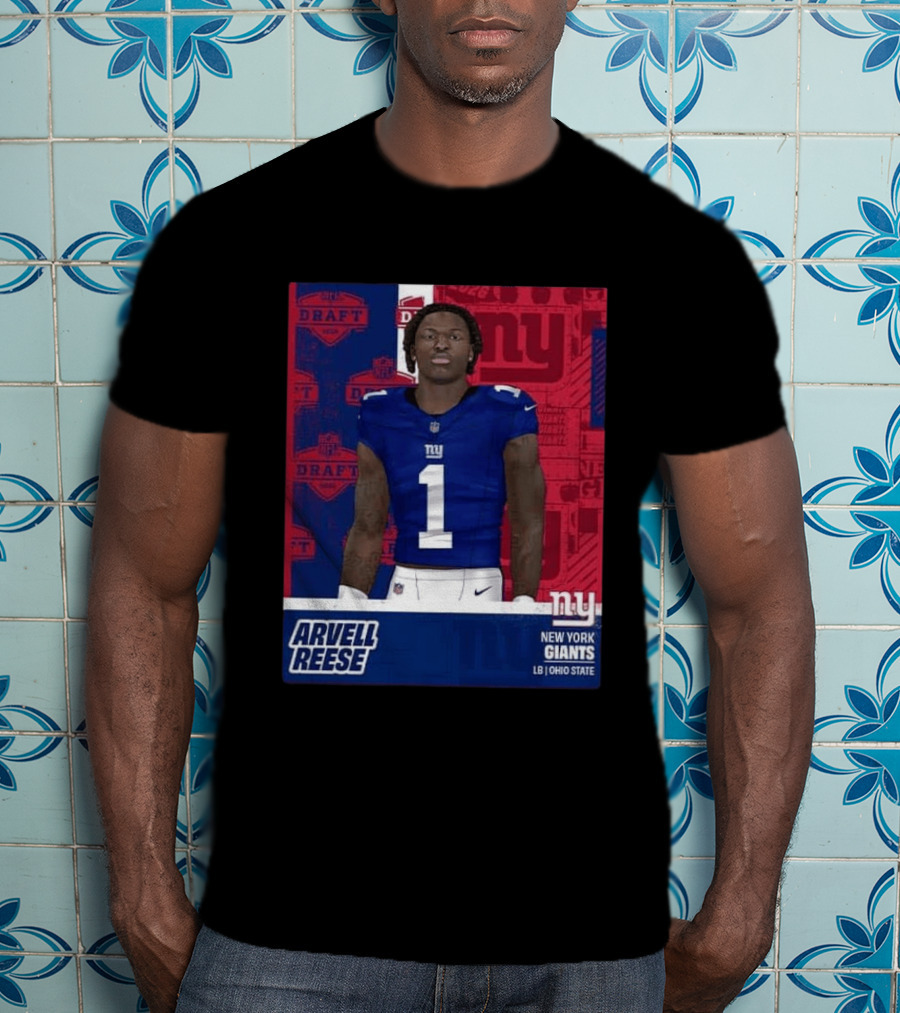 2026 Draft New York Giants Arvell Reese Round 1 Pick 5 LB Ohio State T-Shirt