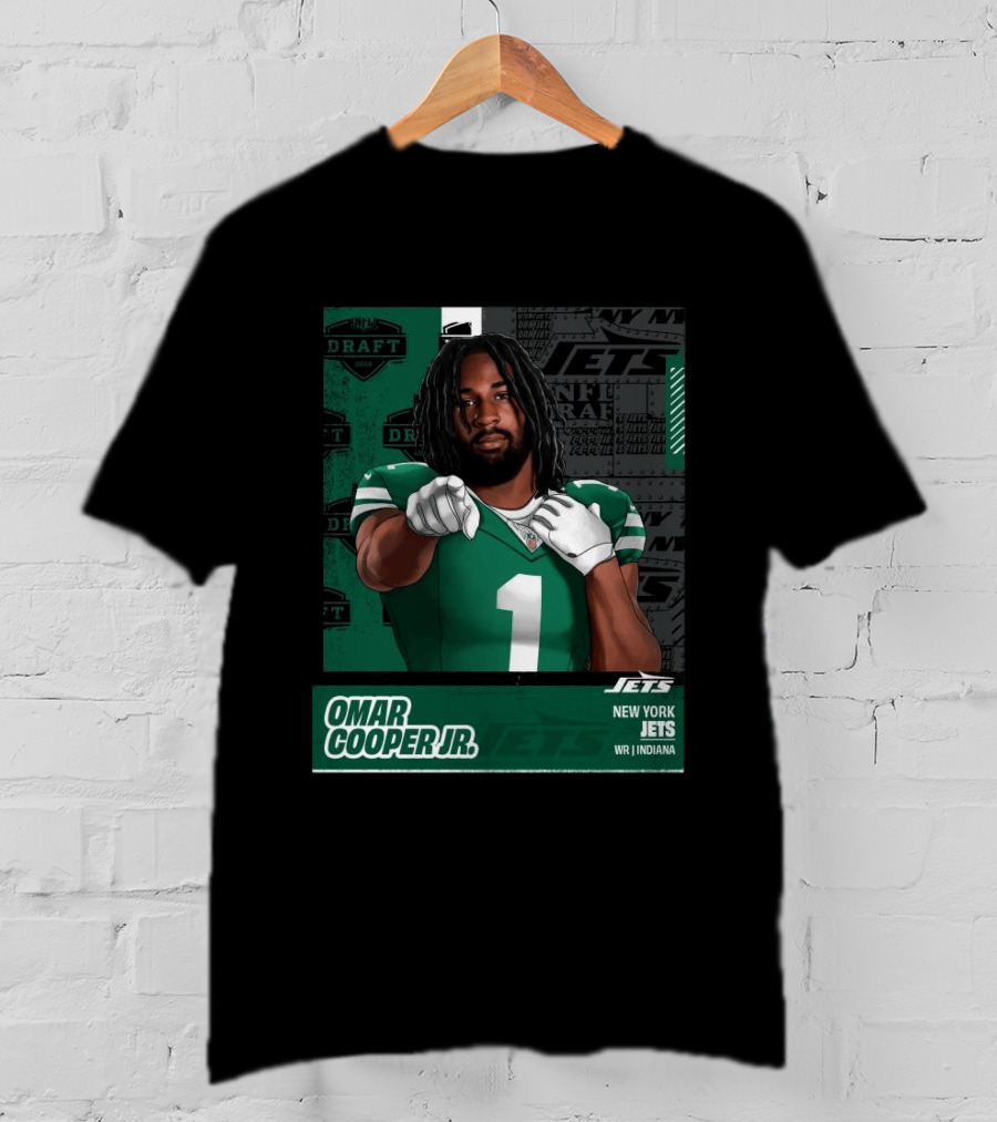 NFL Draft 2026 New York Jets Omar Cooper Jr Round 1 Pick 30 WR Indiana T-Shirt