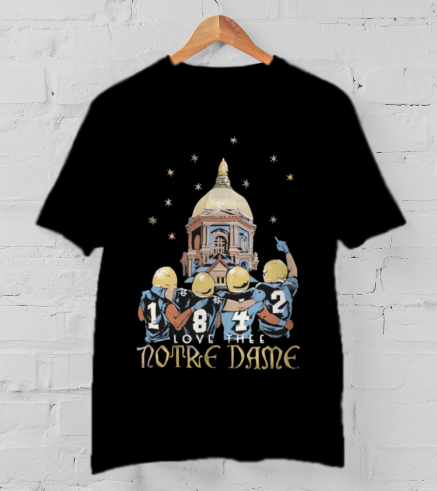 Notre Dame Fighting Irish Love Thee Notre Dame 2026 Football Team Dome Stars T-Shirt