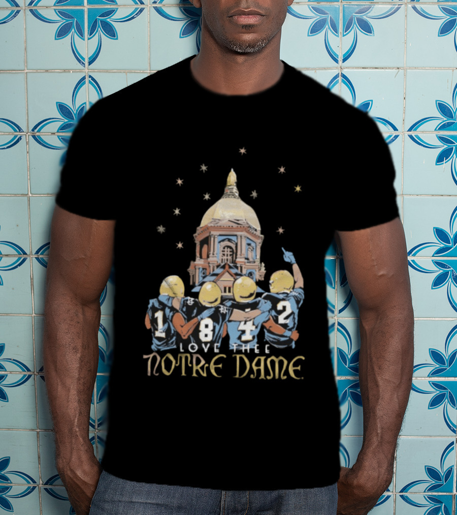 Notre Dame Fighting Irish Love Thee Notre Dame 2026 Football Team Dome Stars T-Shirt