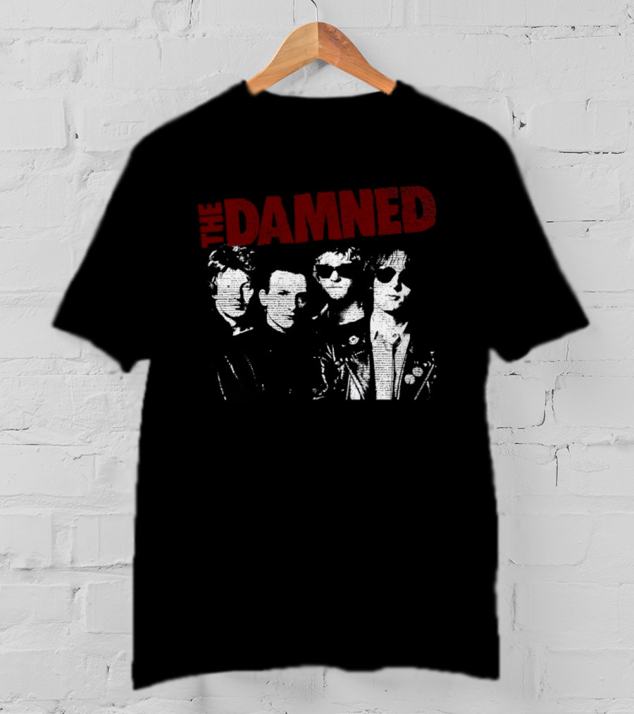 Dave Vanian Captain Sensible Brian James Rat Scabies The Damned Band Members T-Shirt
