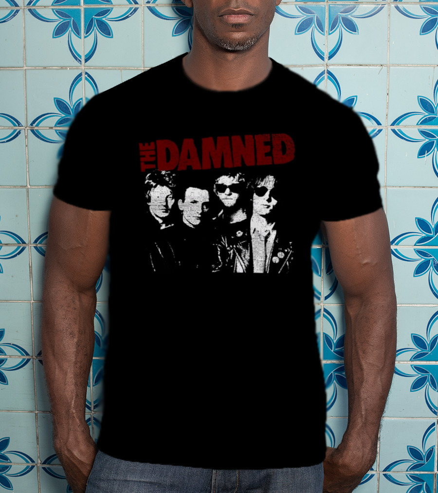 Dave Vanian Captain Sensible Brian James Rat Scabies The Damned Band Members T-Shirt
