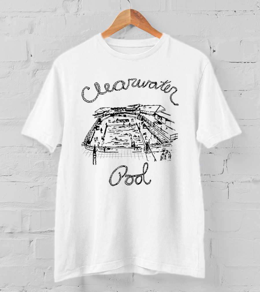 Clearwater Pool Vintage Hand Drawn Stadium T-Shirt