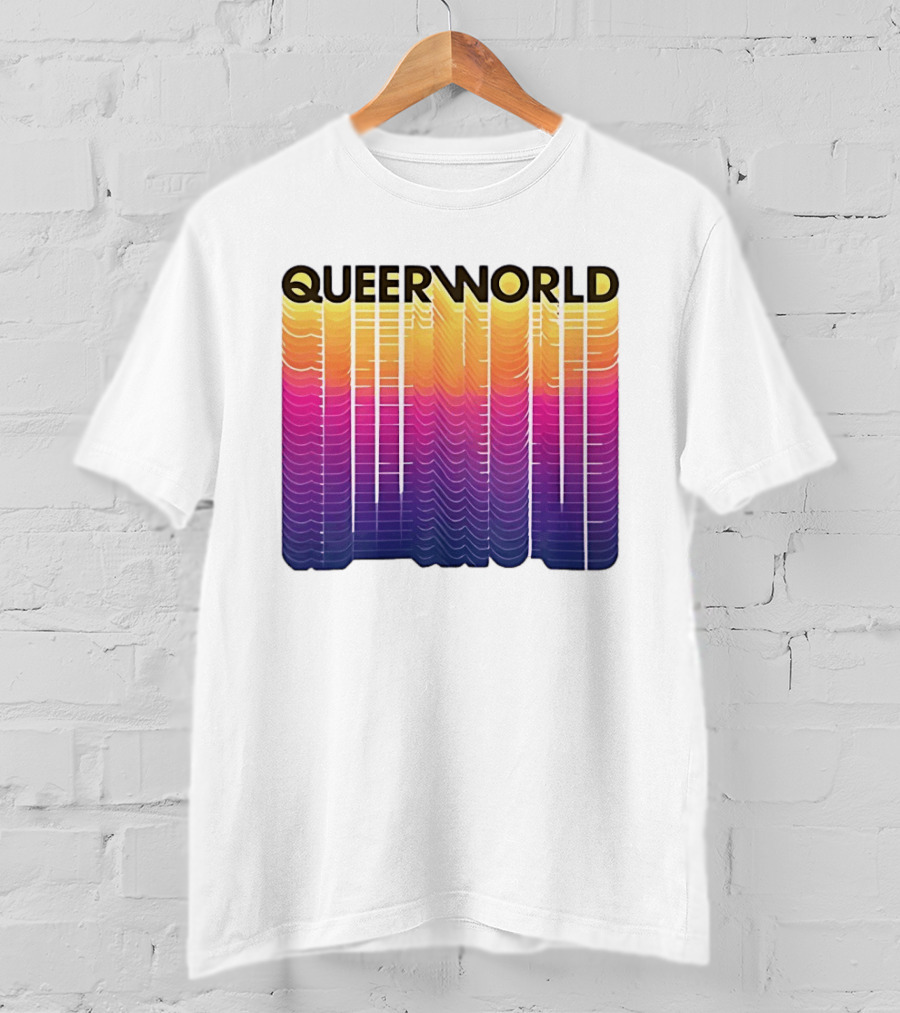 Eternity Queerworld Vibrant Gradient Lines T-Shirt