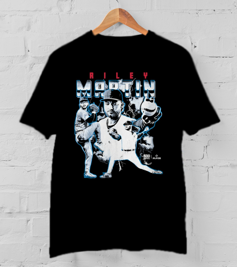Riley Martin Chicago Cubs MLB Lightning Pitcher Action Scene T-Shirt