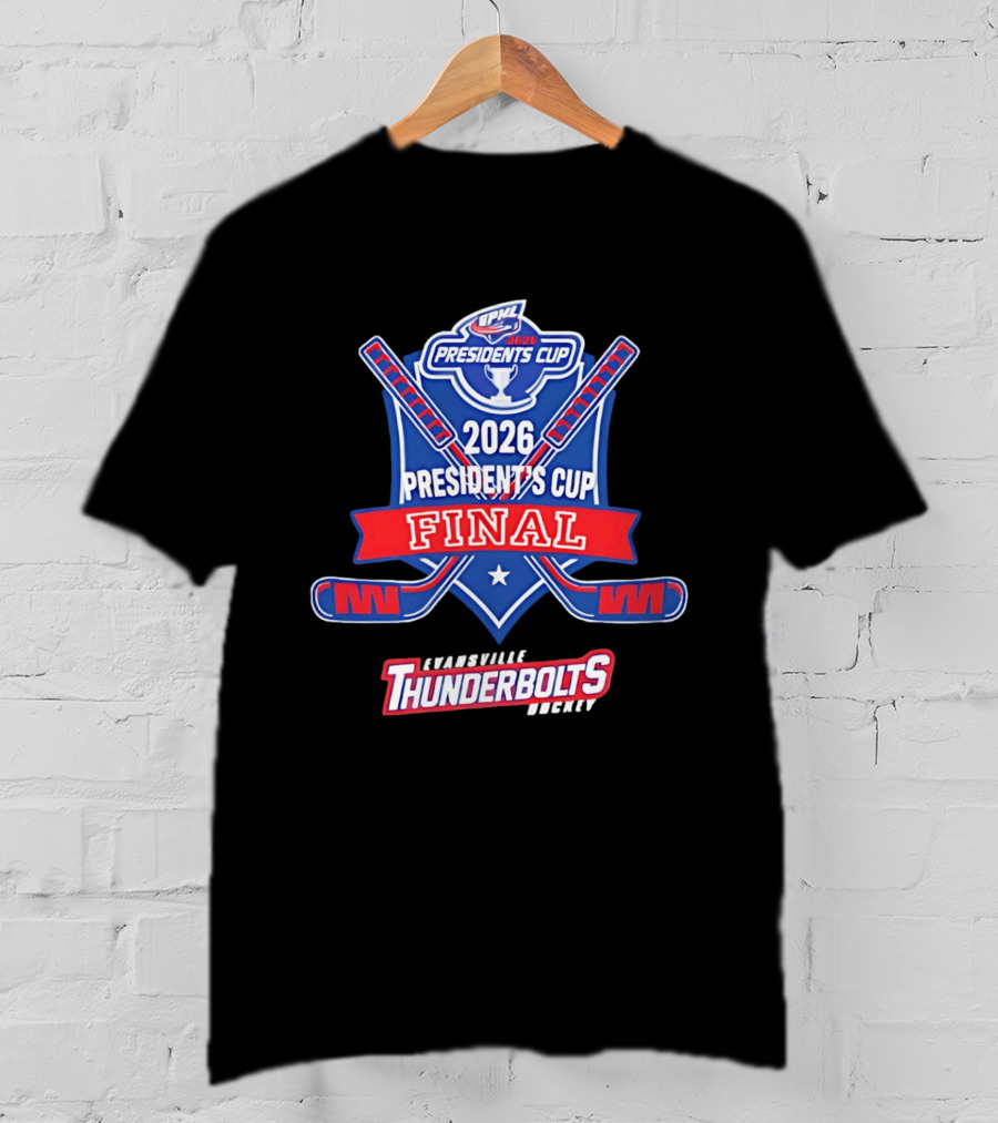 Evansville Thunderbolts Hockey 2026 SPHL Presidents Cup Final T-Shirt