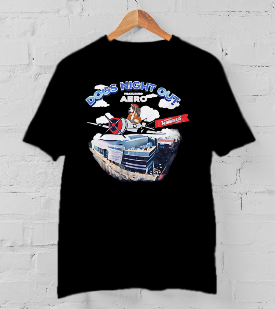 Evansville Thunderbolts Dogs Night Out Featuring Aero Event T-Shirt