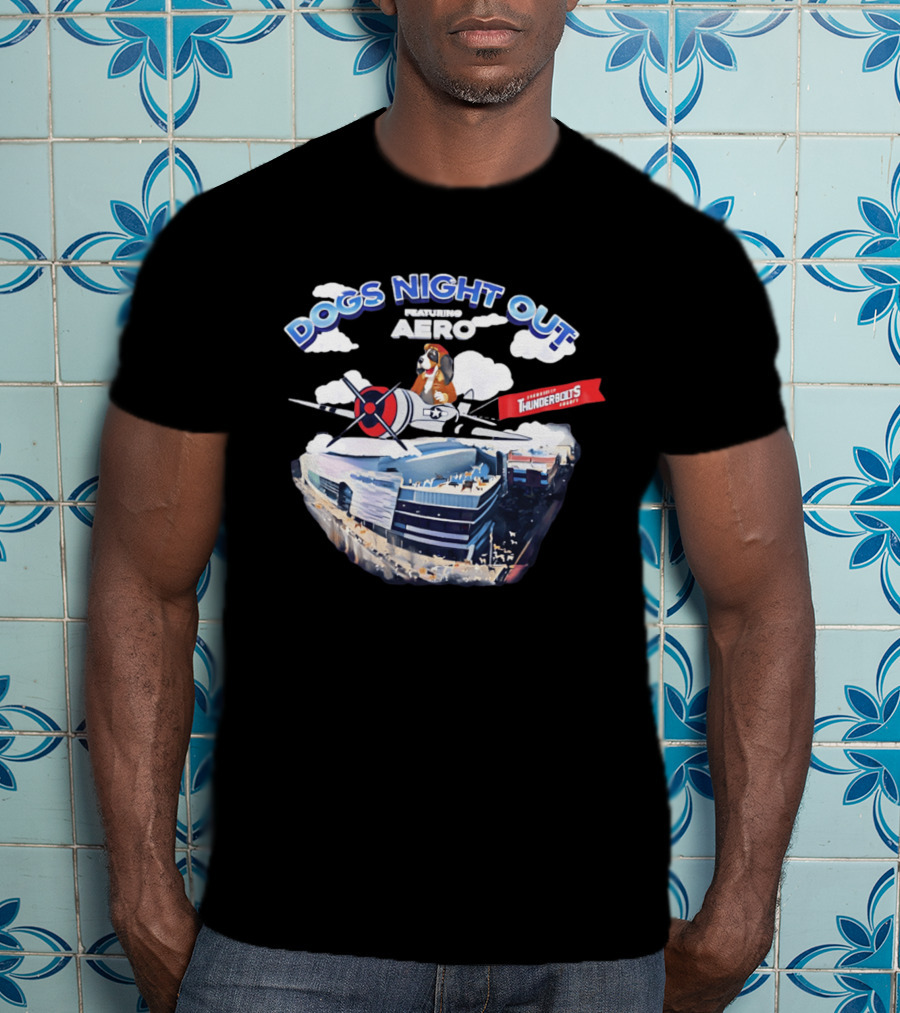 Evansville Thunderbolts Dogs Night Out Featuring Aero Event T-Shirt