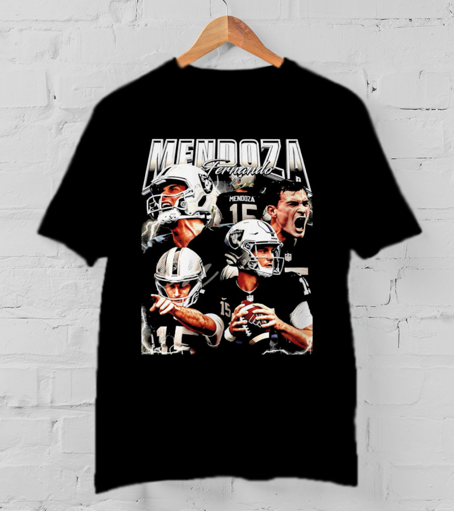 Fernando Mendoza Raiders 15 Retro 90s Bootleg T-Shirt