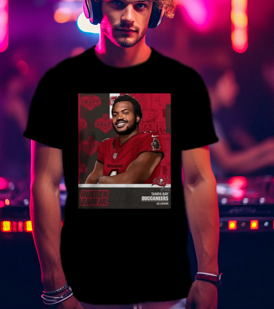 Tampa Bay Buccaneers Rueben Bain Jr Draft Round 1 Pick 15 LB Miami 2026 T-Shirt