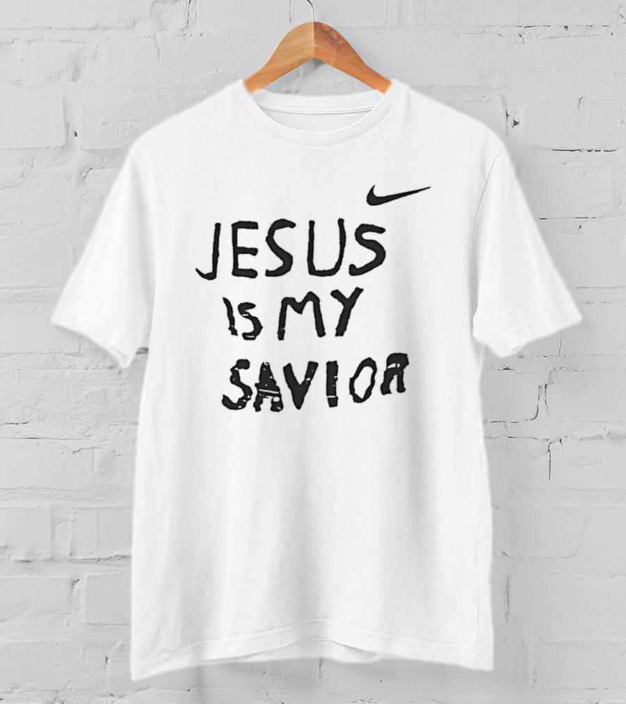 Norbert Lesniak Wearing Jesus Is My Savior Nike T-Shirt