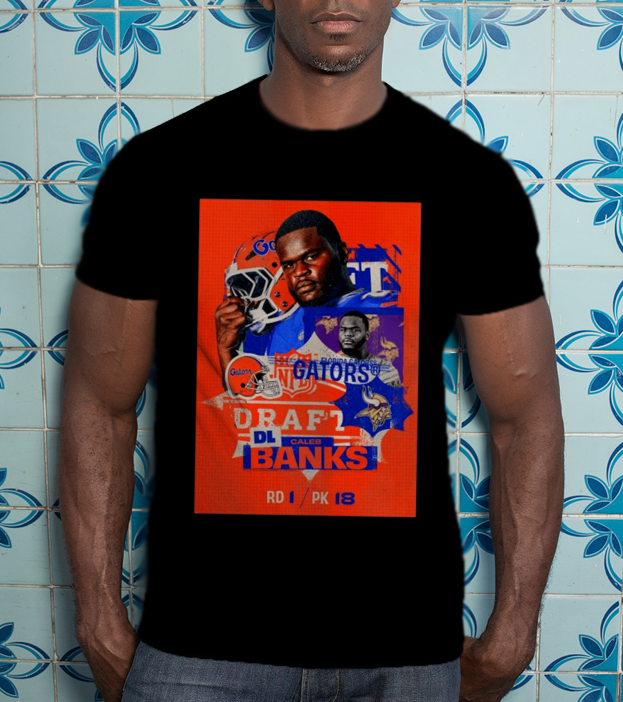 Florida Gators Football Caleb Banks NFL Draft DL Round 1 Pick 18 T-Shirt
