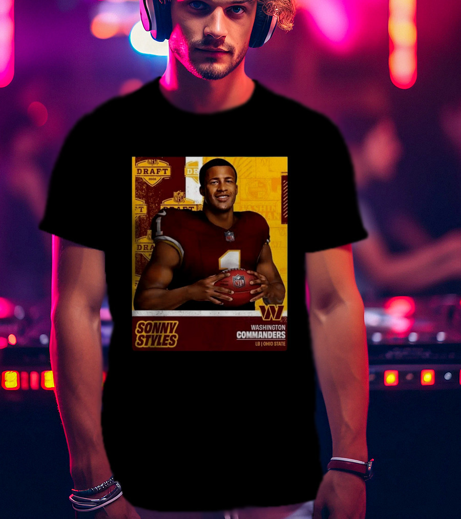 Sonny Styles Washington Commanders NFL Draft 2026 Ohio State Linebacker T-Shirt