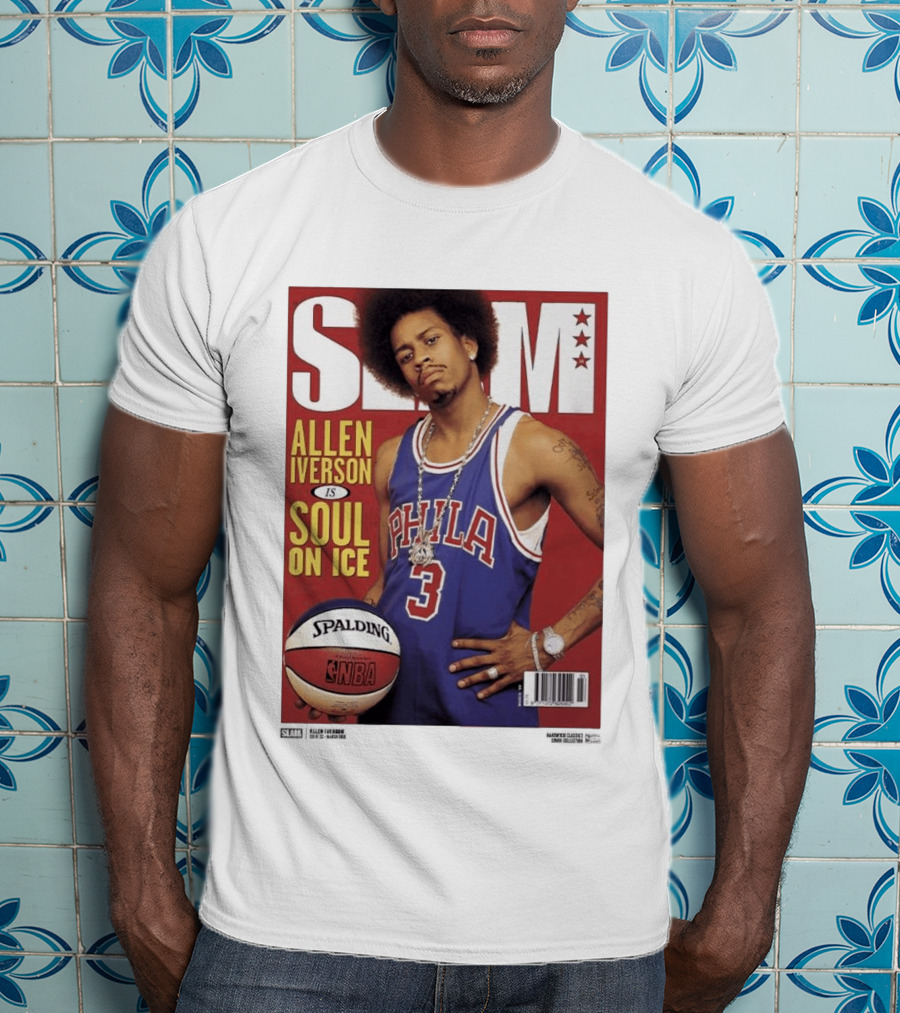 Allen Iverson Slam Cover Philadelphia 76ers Soul On Ice T-Shirt