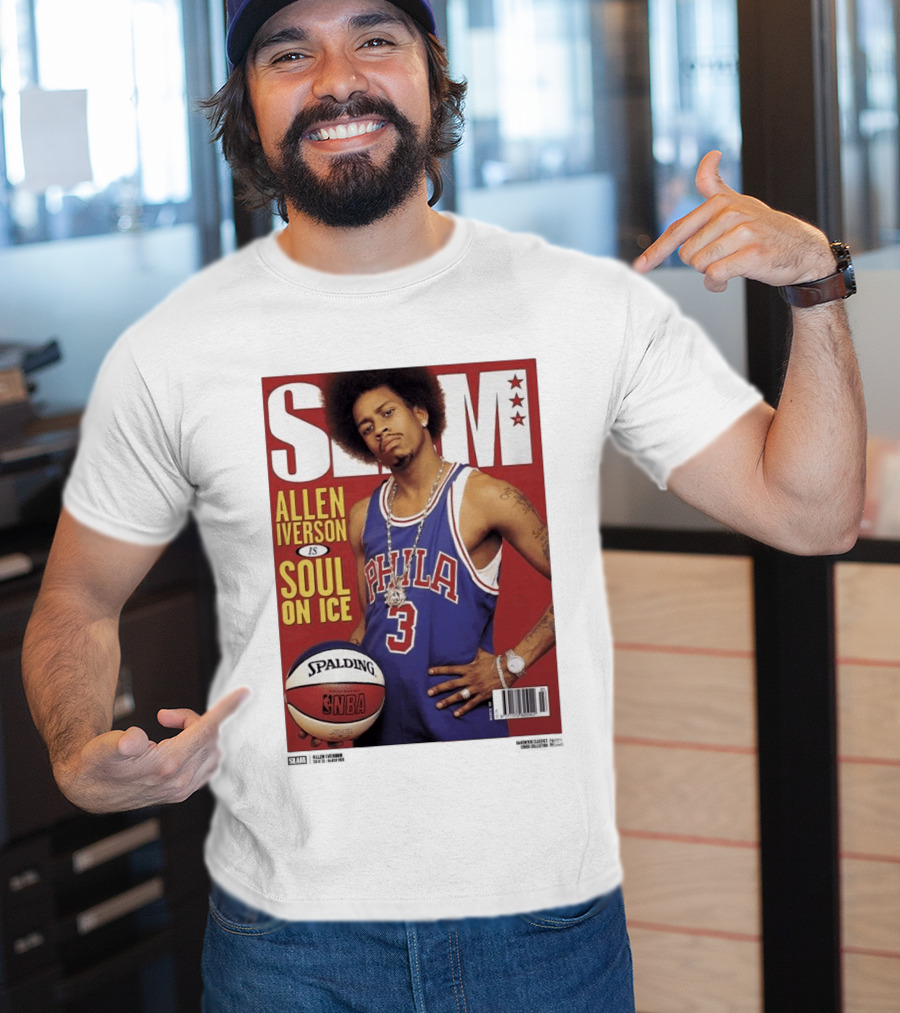 Allen Iverson Slam Cover Philadelphia 76ers Soul On Ice T-Shirt
