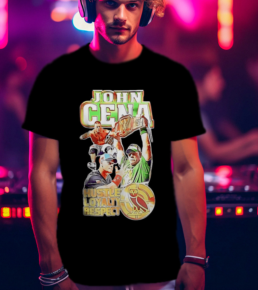 John Cena WWE Hustle Loyalty Respect Championship Victory Featuring OVO Owl T-Shirt