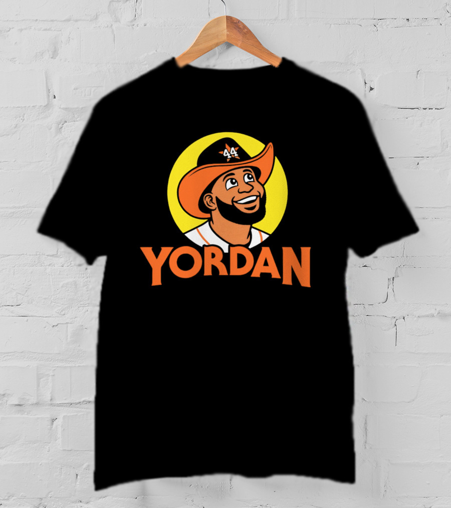 Yordan Alvarez Houston Astros Cartoon Cowboy Hat T-Shirt